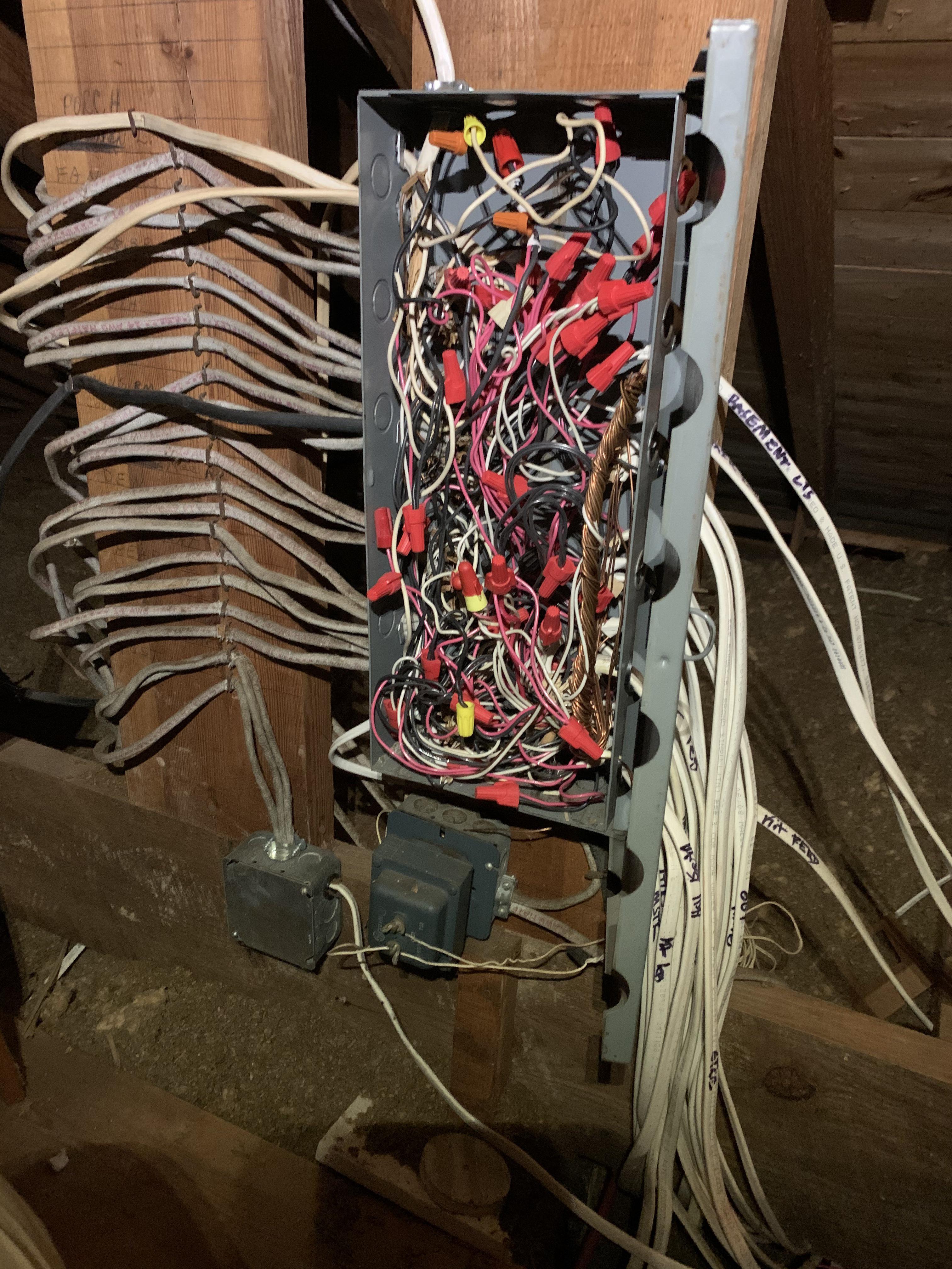 Victel technician terminating cable in a commercial building